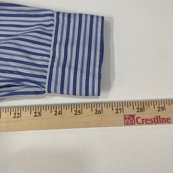 Polo Ralph Lauren Blue Striped Long Sleeve Button Up Cotton Casual Shirt‎ XL - Picture 11 of 11
